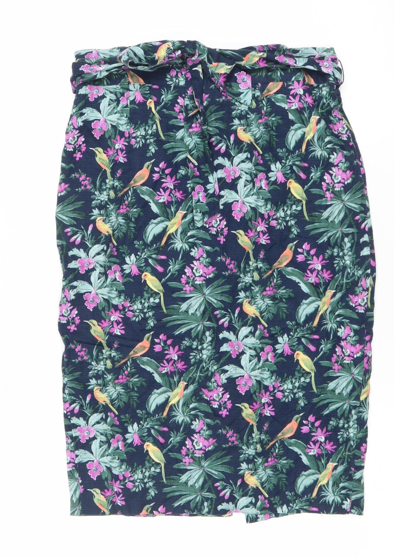 Oasis Women’s Multicoloured Floral Tropical Skirt Size 12