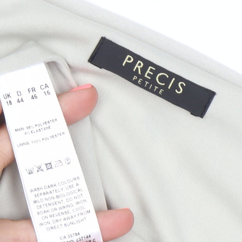 Precis Petite Women’s Beige Black Floral A-Line Skirt Size 18
