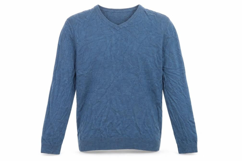 Marks and Spencer Men's Blue 2XL V-Neck Acrylic Jumper Pullover Knitwear