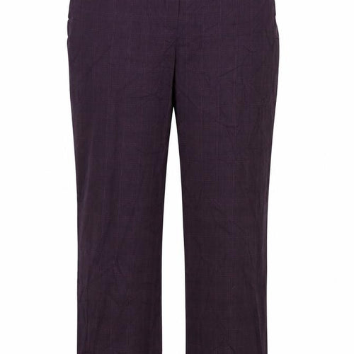 Maine New England Women’s Purple Check 16 Slim Straight Trousers