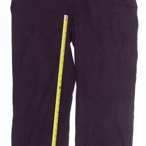 Maine New England Women’s Purple Check 16 Slim Straight Trousers