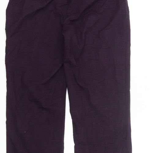 Maine New England Women’s Purple Check 16 Slim Straight Trousers