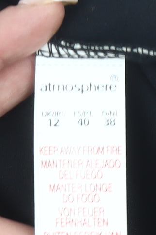 Atmosphere Women Ivory Tweed Blazer Jacket Size 12 Lined