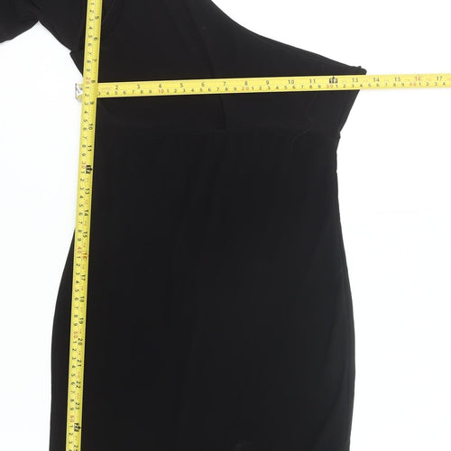 MISSPAP Women’s Black Size 8 One Shoulder Bodycon Mini Dress