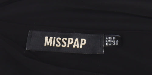 MISSPAP Women’s Black Size 8 One Shoulder Bodycon Mini Dress