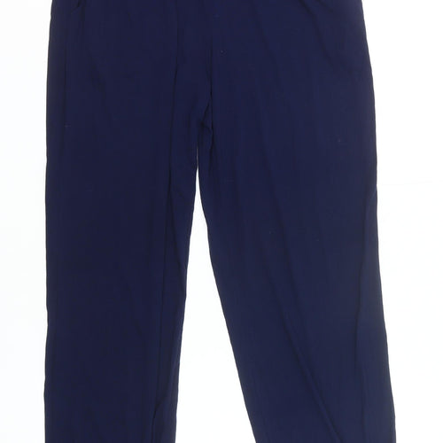 Cucumber Womens Blue Small Jogger Trousers Lightweight Elastic Waist