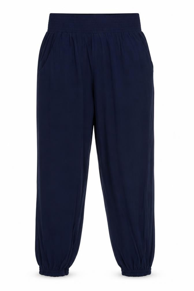 Cucumber Womens Blue Small Jogger Trousers Lightweight Elastic Waist