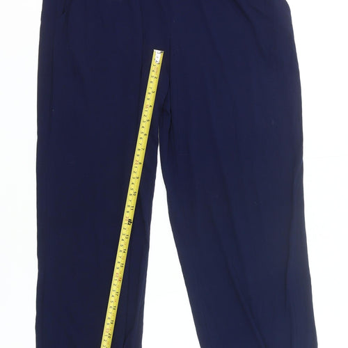Cucumber Womens Blue Small Jogger Trousers Lightweight Elastic Waist