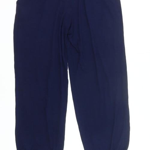 Cucumber Womens Blue Small Jogger Trousers Lightweight Elastic Waist