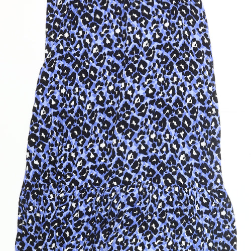 Papaya Women’s Blue Leopard Print Shift Dress Size 10