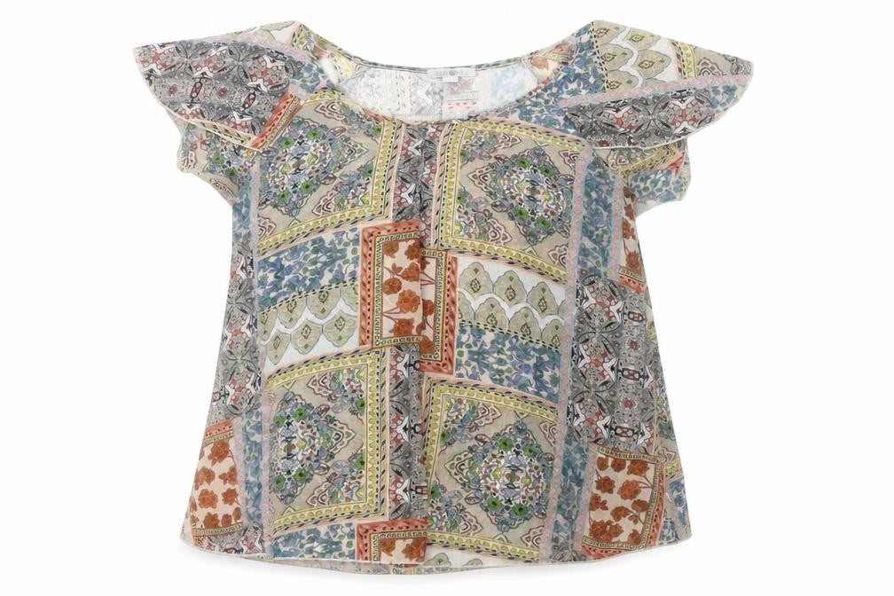 Front view of Roz & Ali Women’s Multicoloured Petite L Tunic Blouse Top
