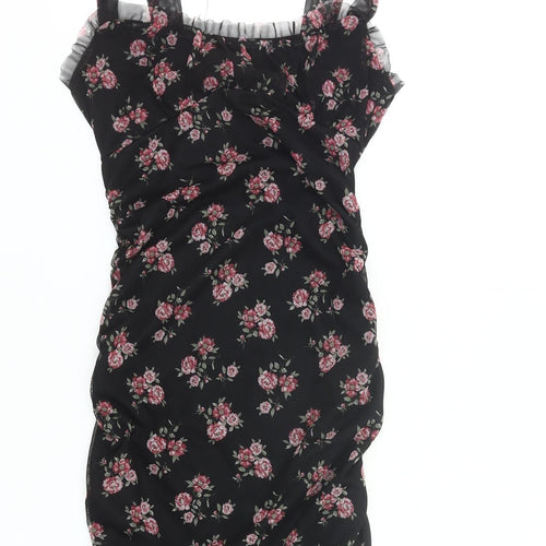 Rolla Coster Women’s Black Floral Bodycon Mini Dress Size S