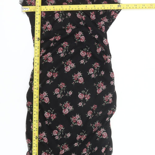 Rolla Coster Women’s Black Floral Bodycon Mini Dress Size S