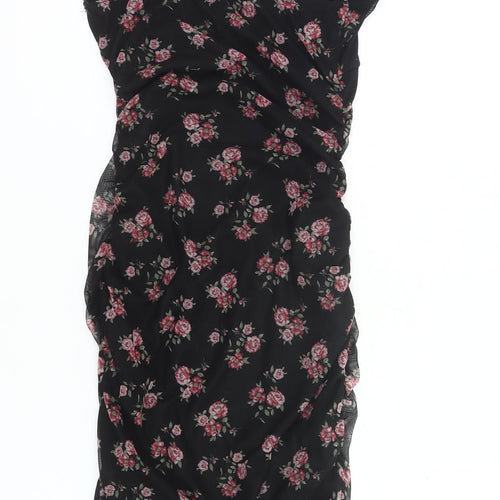 Rolla Coster Women’s Black Floral Bodycon Mini Dress Size S