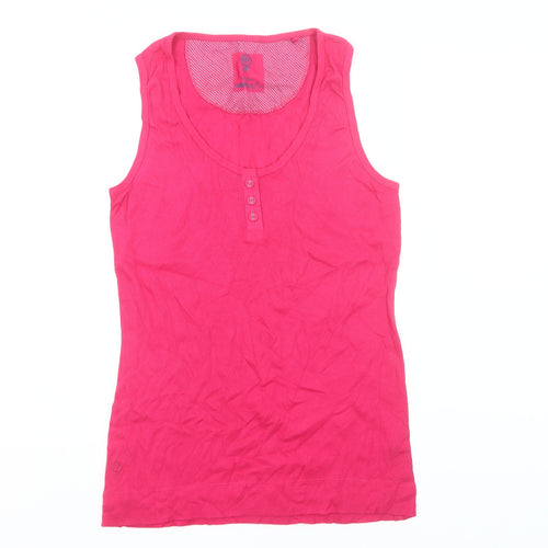 TU Face Originals Womens Pink Size 14 Tank Top Scoop Neck Cotton Stretch