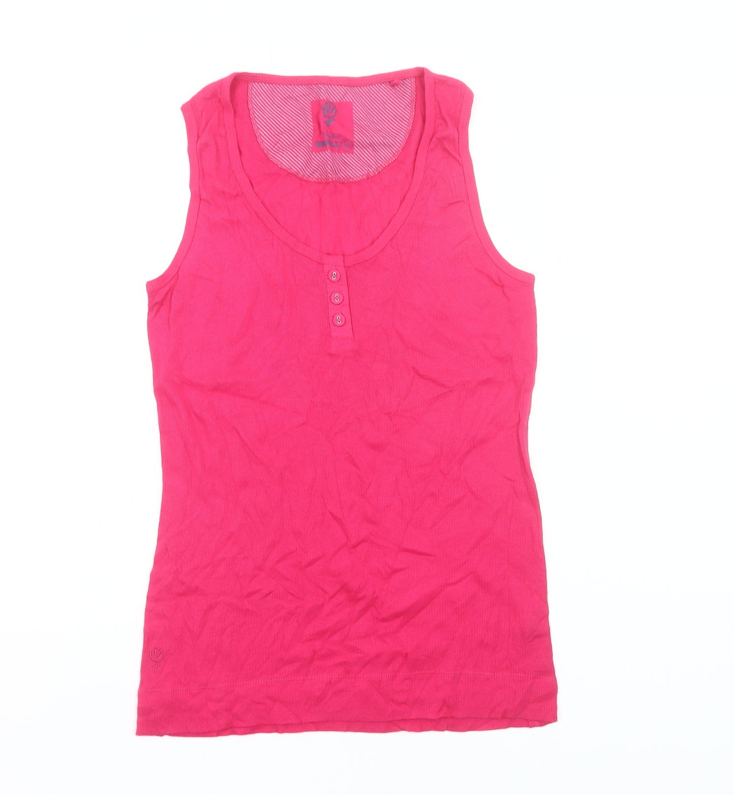 TU Face Originals Womens Pink Size 14 Tank Top Scoop Neck Cotton Stretch