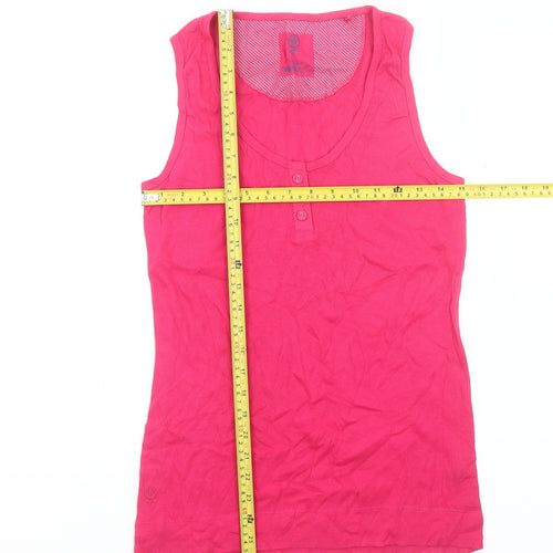 TU Face Originals Womens Pink Size 14 Tank Top Scoop Neck Cotton Stretch