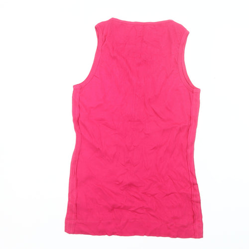 TU Face Originals Womens Pink Size 14 Tank Top Scoop Neck Cotton Stretch
