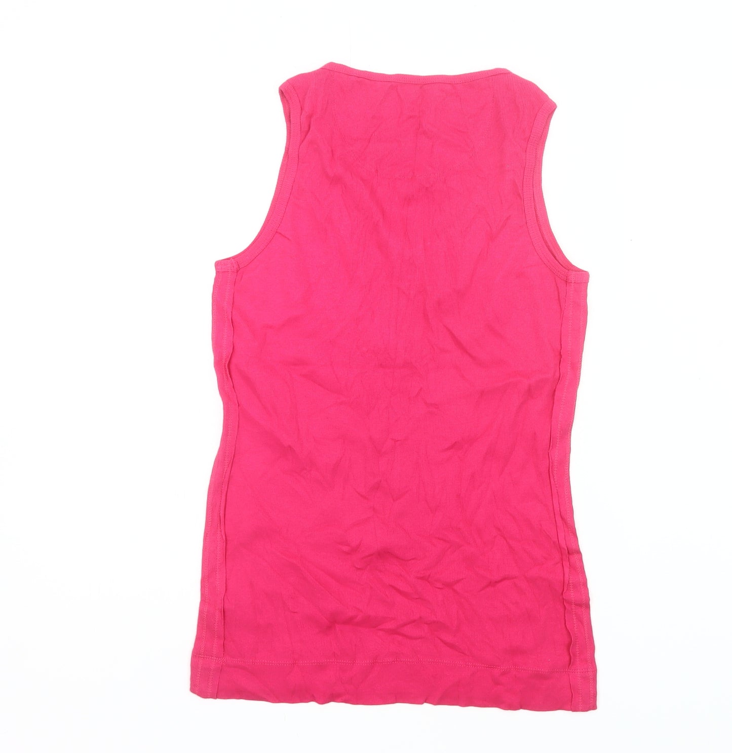 TU Face Originals Womens Pink Size 14 Tank Top Scoop Neck Cotton Stretch