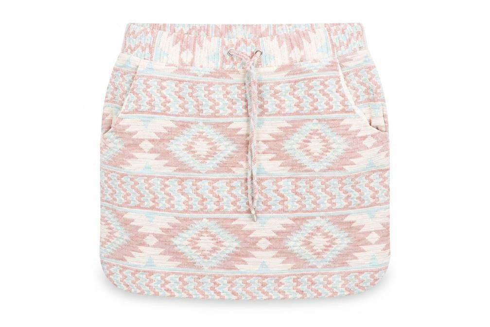 Next Womens Aztec Knit Skirt Pink Blue Beige Size 14 Casual