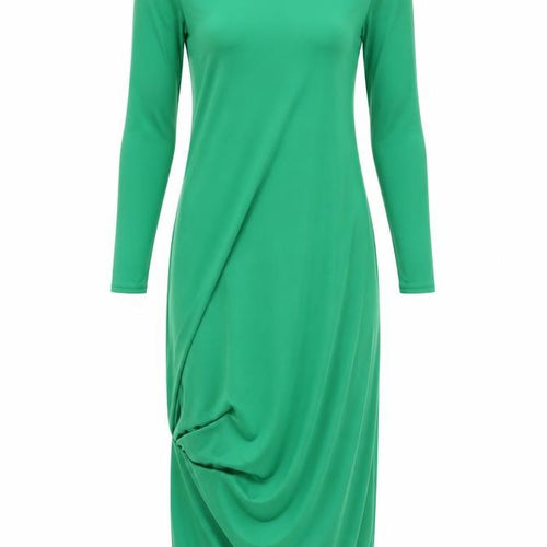 Zara Women Green Size 8 Midi Bodycon Dress Long Sleeve Party