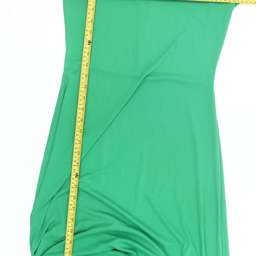 Zara Women Green Size 8 Midi Bodycon Dress Long Sleeve Party