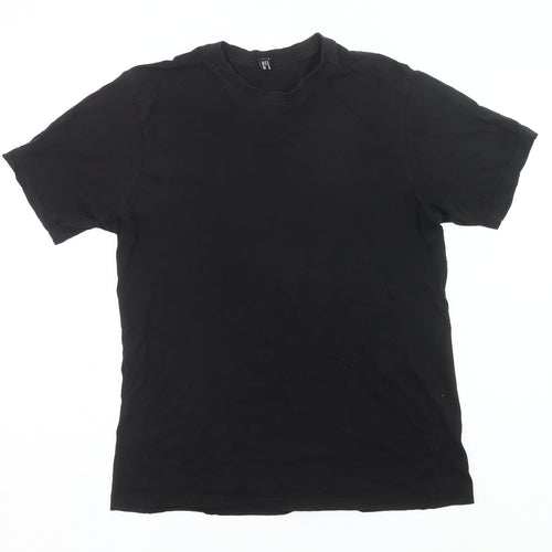 Donnay Men’s Black Cotton Crew Neck Short Sleeve T-Shirt Size M
