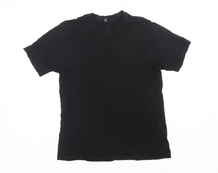 Donnay Men’s Black Cotton Crew Neck Short Sleeve T-Shirt Size M