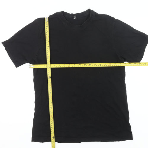 Donnay Men’s Black Cotton Crew Neck Short Sleeve T-Shirt Size M