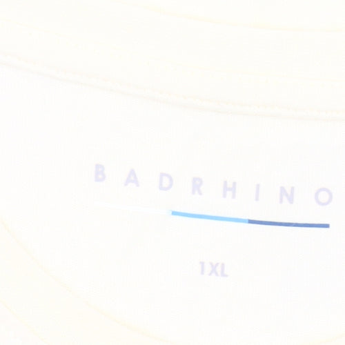 BadRhino Mens Beige XL Graphic Surfers Paradise T-Shirt