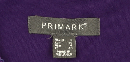 Primark Women’s Purple Sequin Slip Dress Size 8 Party Cocktail