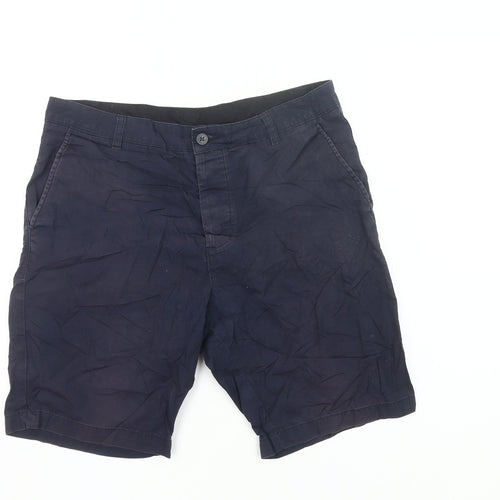 H&M Divided Men’s Blue Chino Shorts Size 32 Casual Cotton Summer