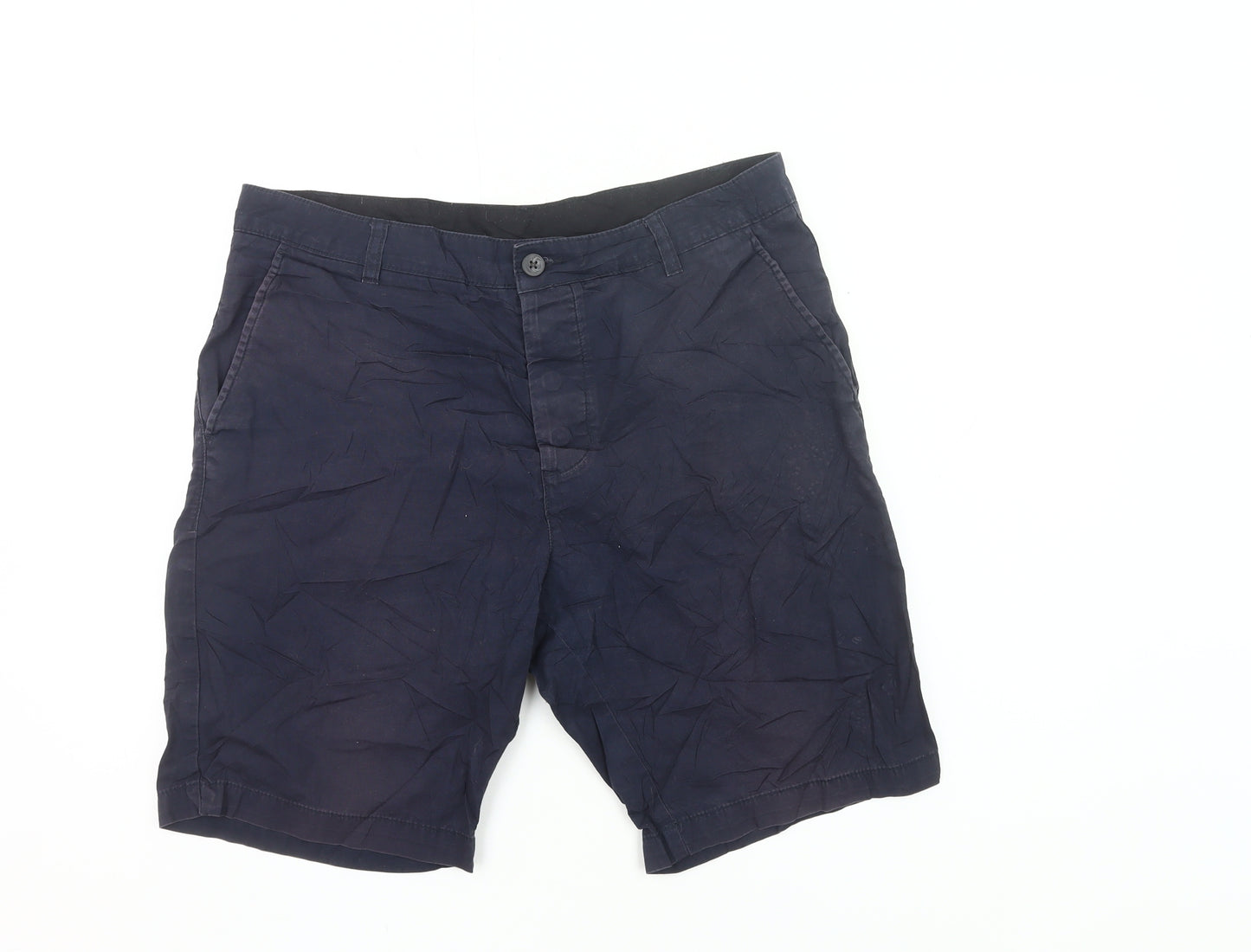 H&M Divided Men’s Blue Chino Shorts Size 32 Casual Cotton Summer