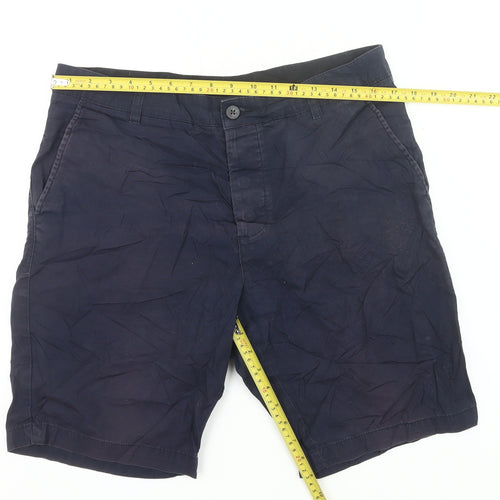 H&M Divided Men’s Blue Chino Shorts Size 32 Casual Cotton Summer