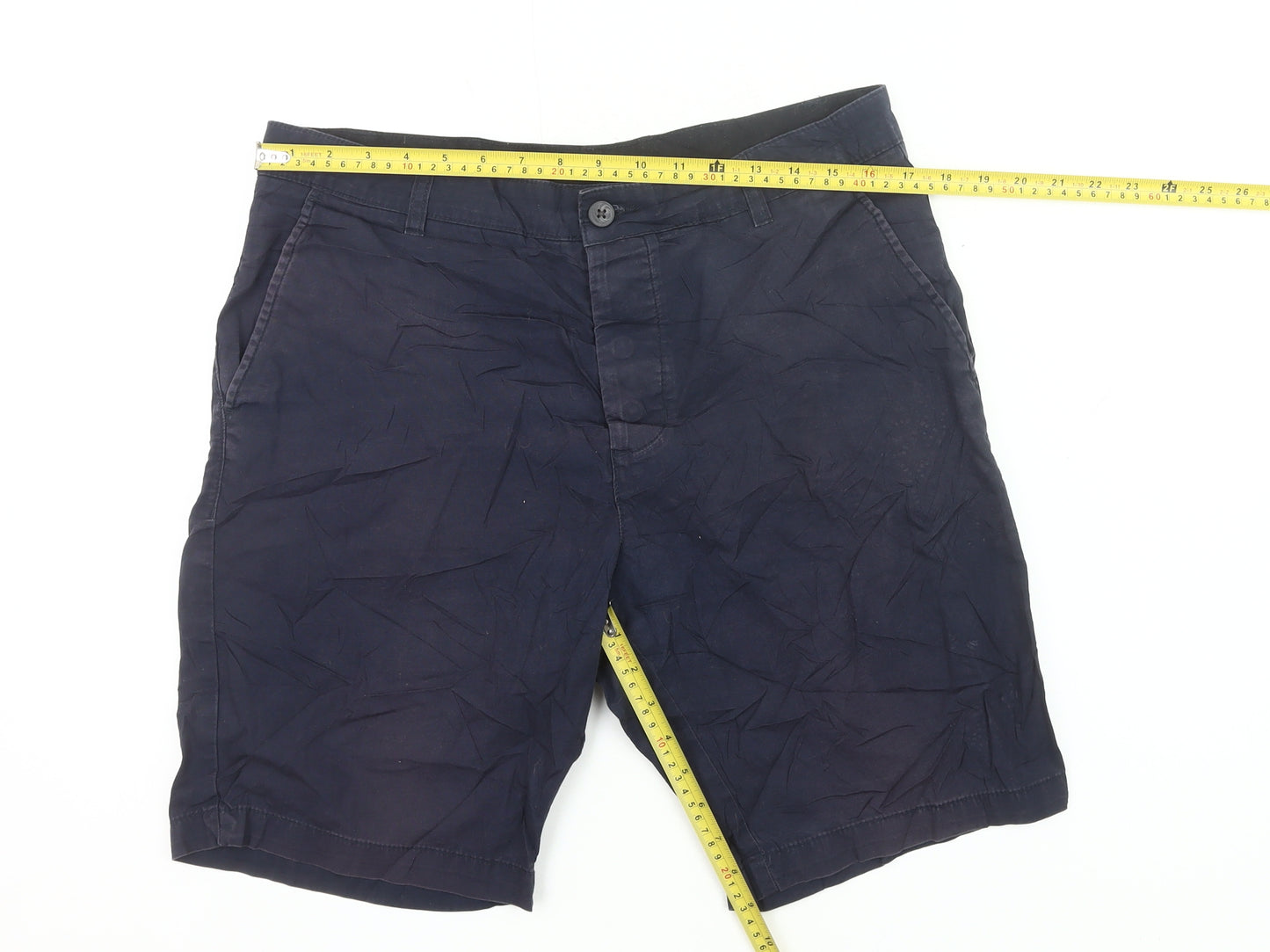 H&M Divided Men’s Blue Chino Shorts Size 32 Casual Cotton Summer