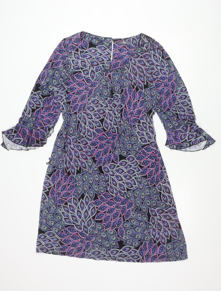 BHS Women’s Multicoloured Paisley Shift Dress Size 18 Viscose