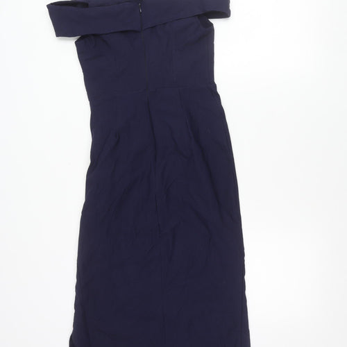 True Violet Women's Blue Size 10 Off Shoulder Bodycon Dress