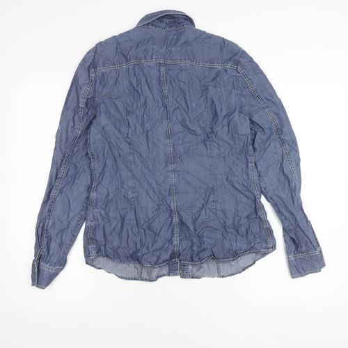 Damsel in a Dress Women’s Blue Lyocell Button-Up Shirt Size 12