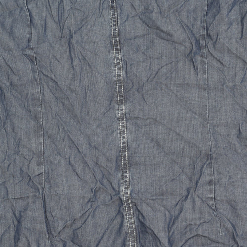 Damsel in a Dress Women’s Blue Lyocell Button-Up Shirt Size 12