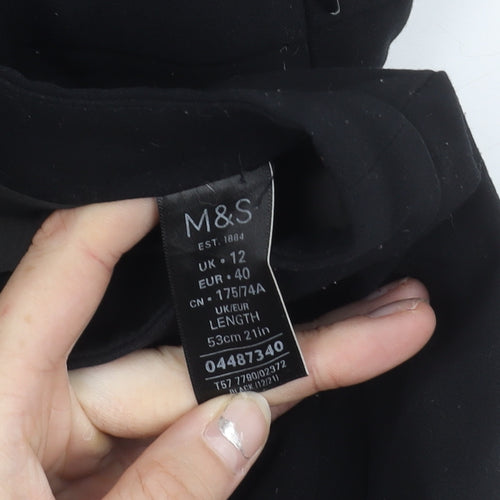 Marks and Spencer Womens Black Size 12 Pencil Skirt Workwear