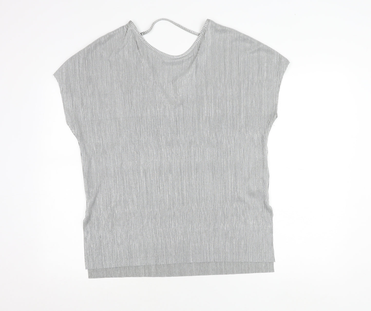 Apricot Women’s Silver Size 12 Round Neck Short Sleeve Top