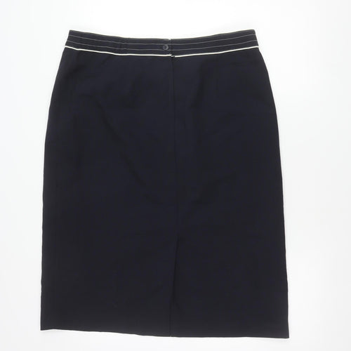 Classics Womens Black Size 18 Pencil Skirt Lined Polyester Workwear