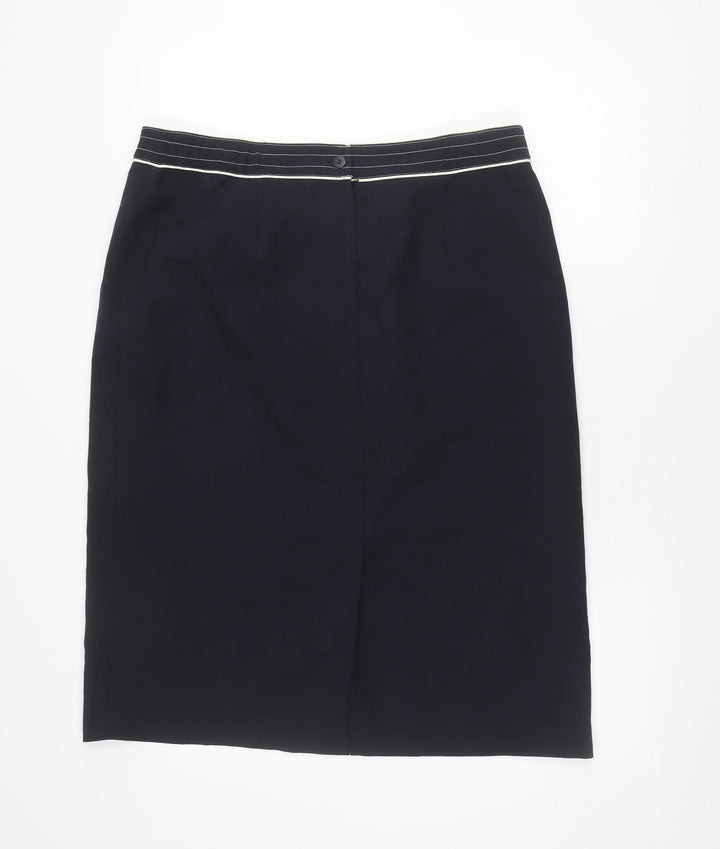 Classics Womens Black Size 18 Pencil Skirt Lined Polyester Workwear