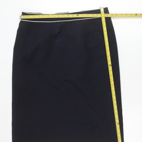 Classics Womens Black Size 18 Pencil Skirt Lined Polyester Workwear