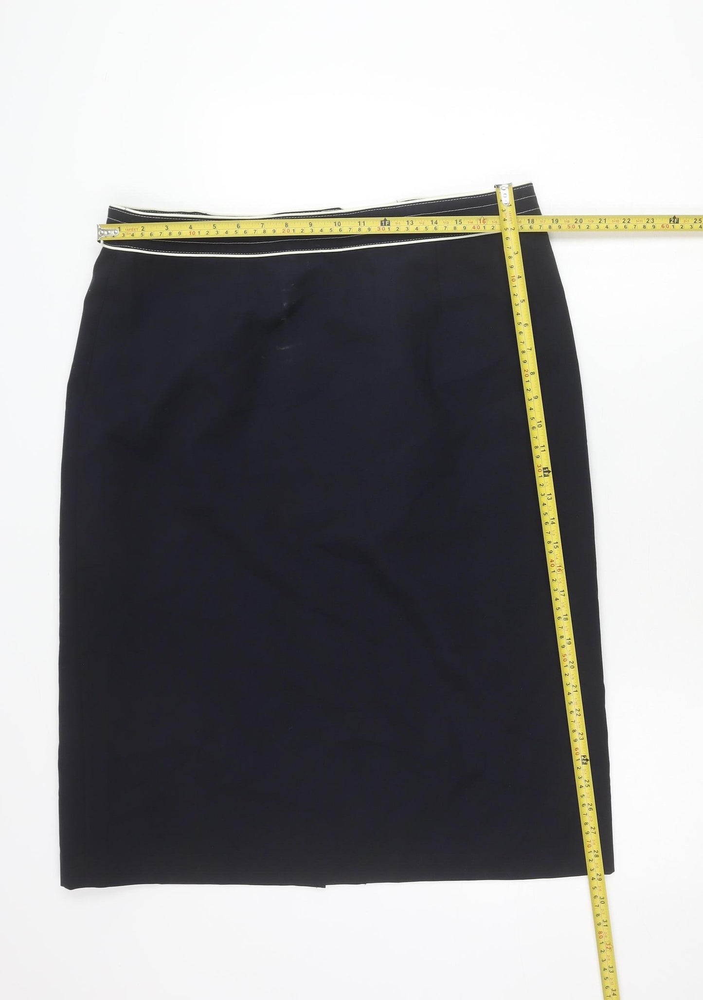 Classics Womens Black Size 18 Pencil Skirt Lined Polyester Workwear