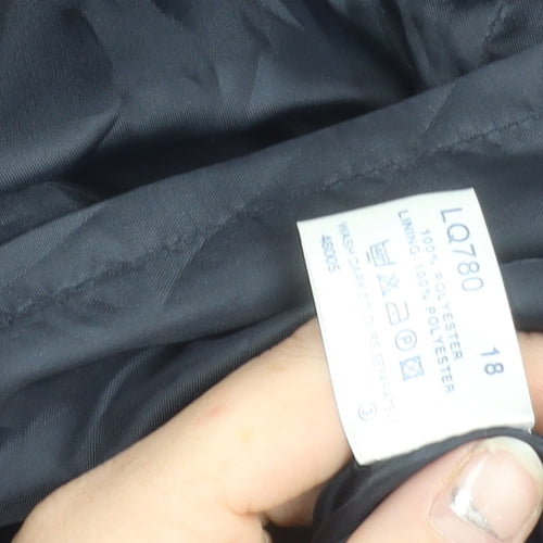 Classics Womens Black Size 18 Pencil Skirt Lined Polyester Workwear