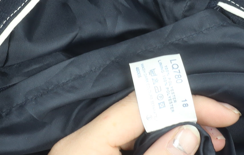 Classics Womens Black Size 18 Pencil Skirt Lined Polyester Workwear
