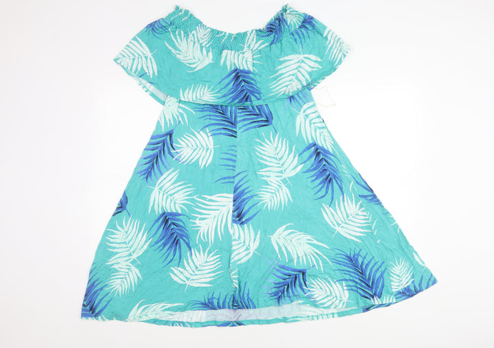 Marks and Spencer Womens Tropical Multicoloured A-Line Dress Size 12