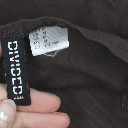 H&M Women Brown Camisole Tank Top Size 12 Slim Fit Stretch