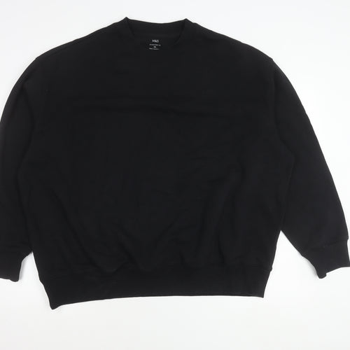 Marks and Spencer Womens Black 2XL Oversized Fit Sweatshirt
